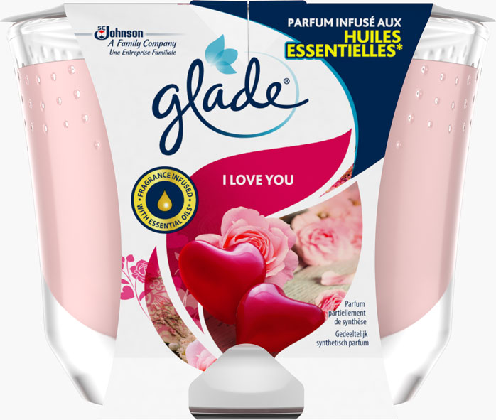 Glade® Design bougie Longue Durée I Love You