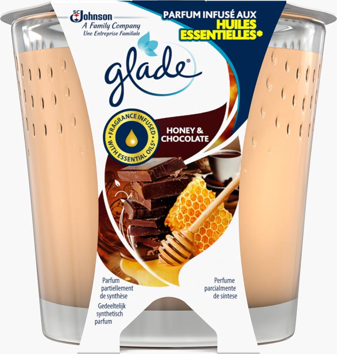 Glade® Bougie Design Honey & Chocolate 