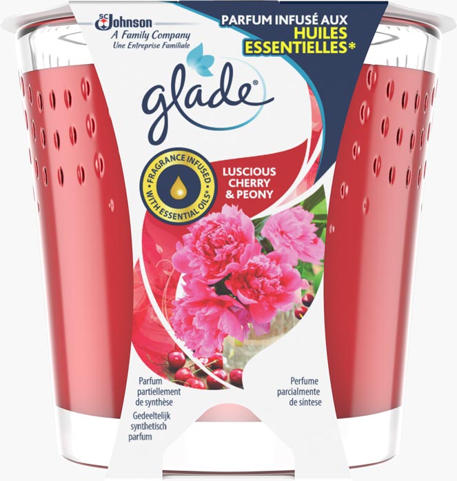Glade® Bougie Design Luscious Cherry & Peony 