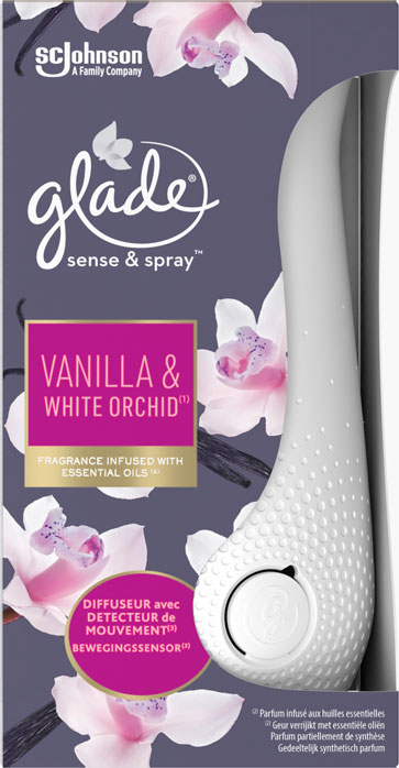 Glade® Elegance Sense & Spray™ Diffuseur Vanilla & White d'Orchid