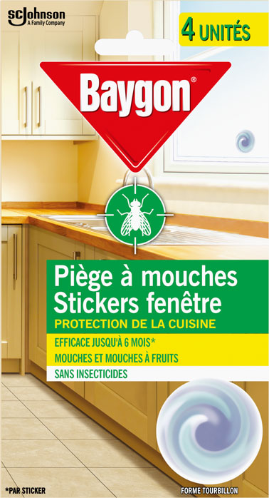 Baygon® Piece A Mouches Sticker Fenetres Tourbillon