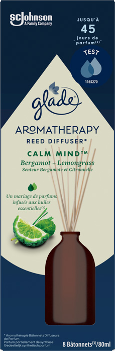 Glade® Aromatherapy - Bâtonnets - Calm Mind Bergamote & Citronnelle