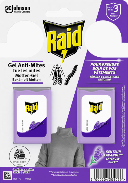 Raid Gel Anti-Mites Lavande Maxi Pack de 6 – Nature Linking