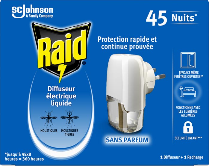 Raid® Diffuseur Électrique Liquide 45 Nuits
