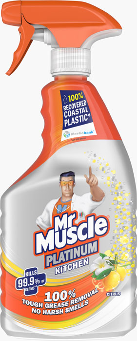 Mr Muscle® Platinum Antibacterial Kitchen Cleaning Spray Citrus