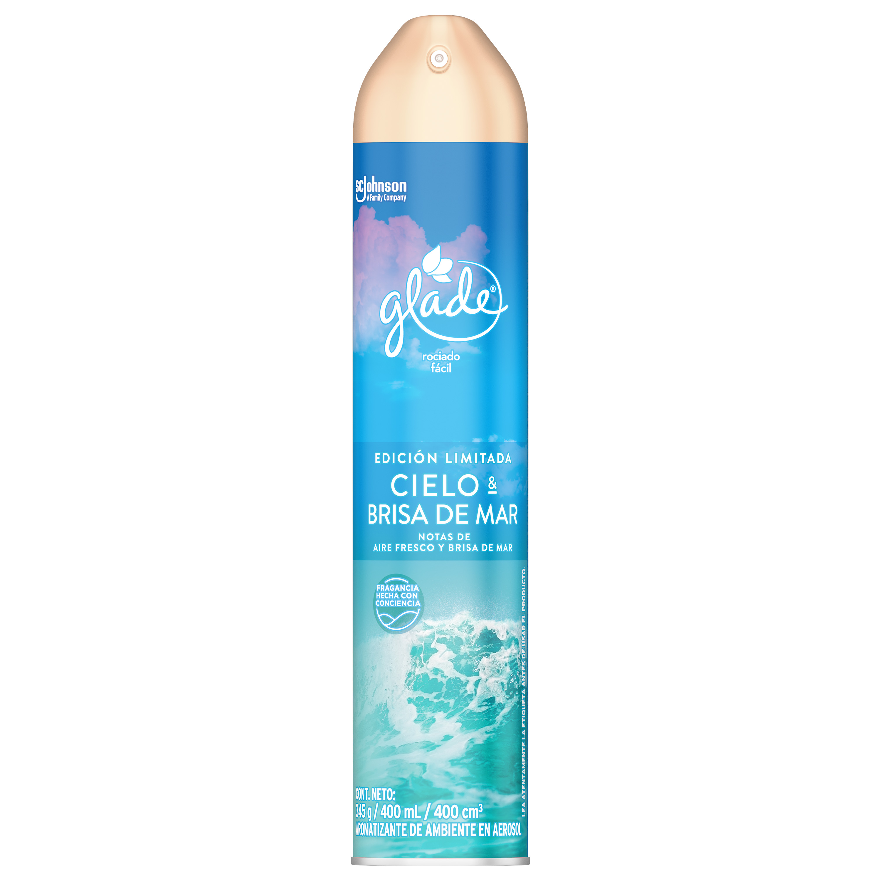 Glade® Edición Limitada Aerosol Cielo & Brisa de Mar