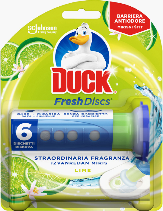 Duck® Fresh Discs® Gel Za Čišćenje I Osvježavanje Wc Školjke, Miris Lime