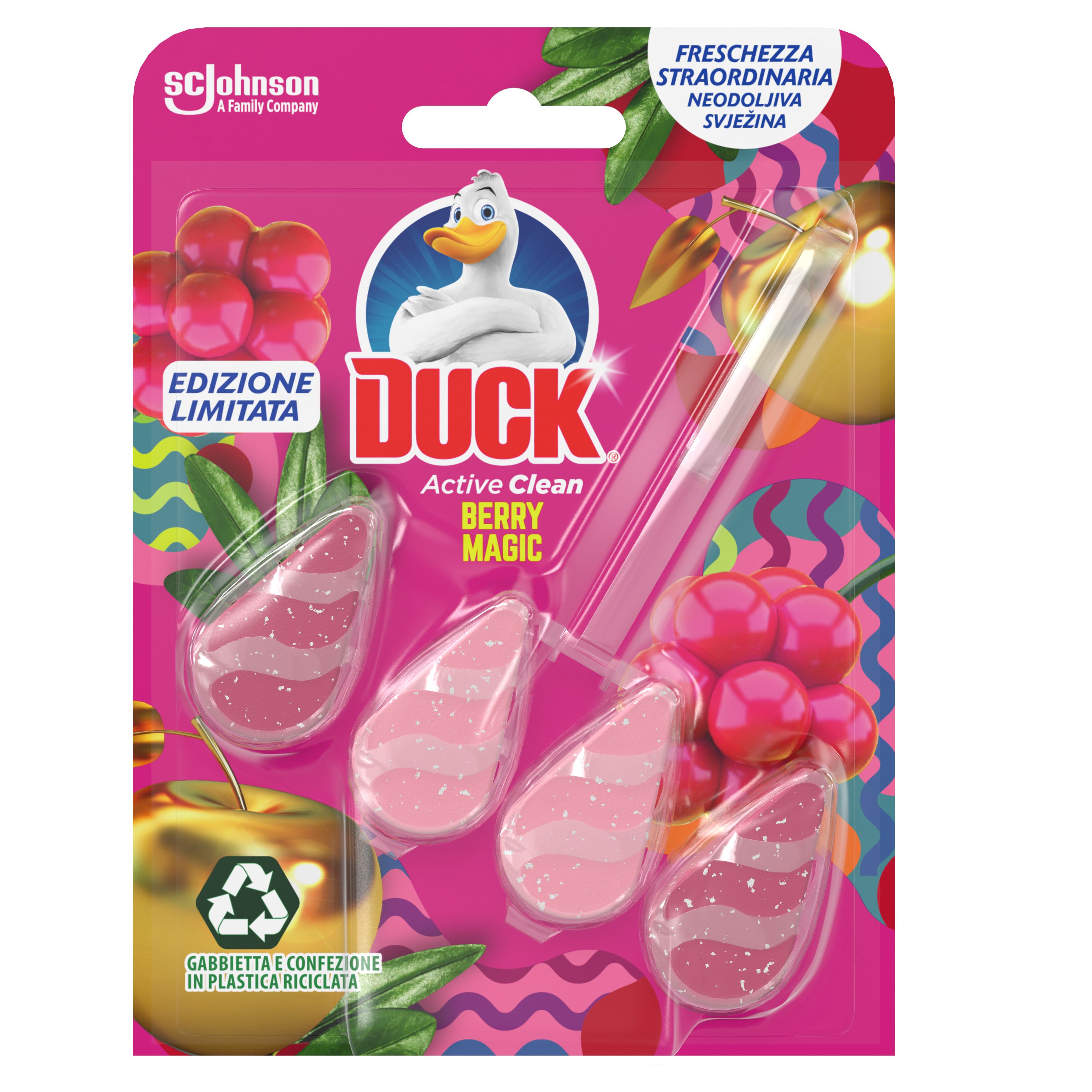 Duck® Active Clean Osvježivač Za Wc Školjku, Miris Berry Magic