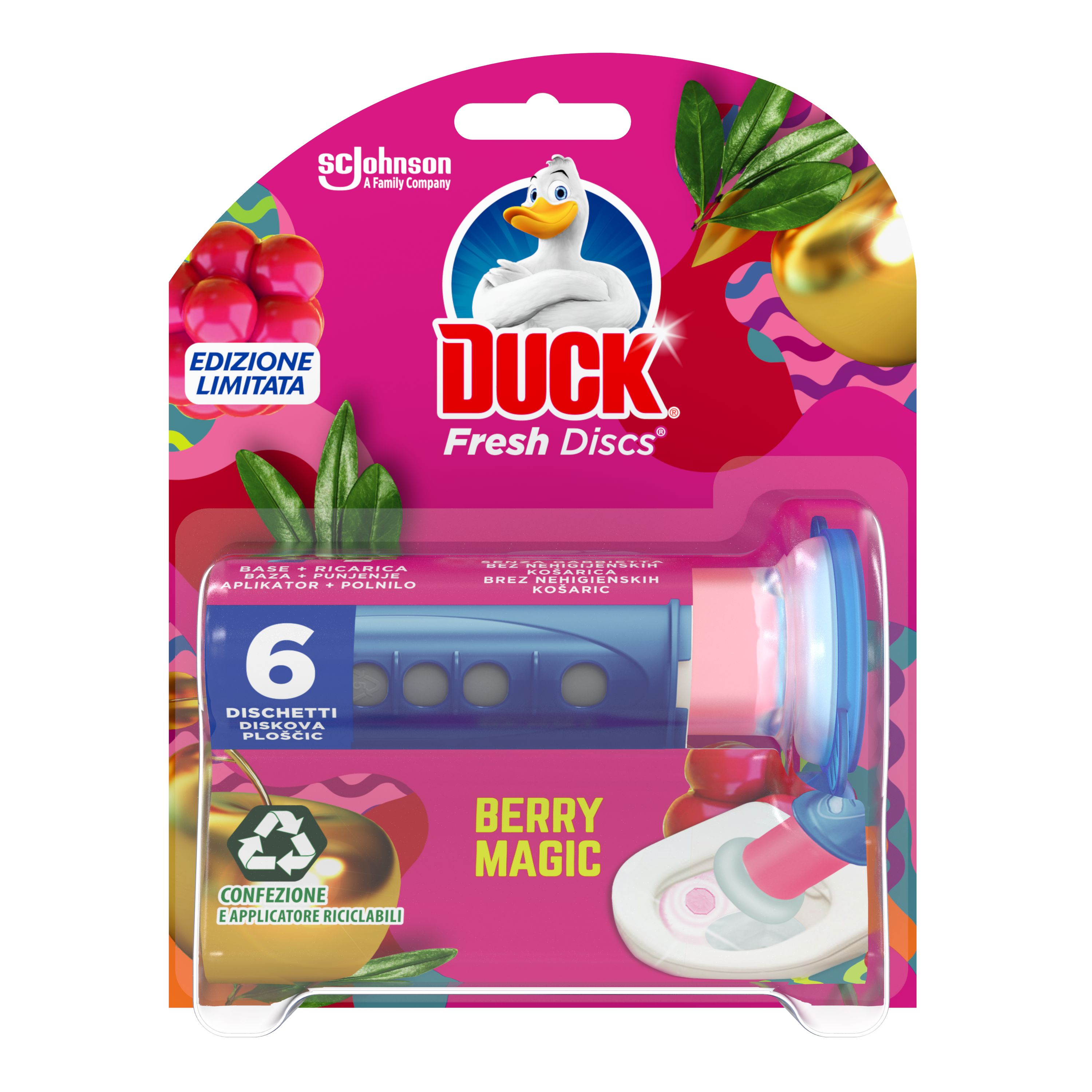 Duck® Fresh Discs® Gel Za Čišćenje I Osvježavanje Wc Školjke, Miris Berry Magic