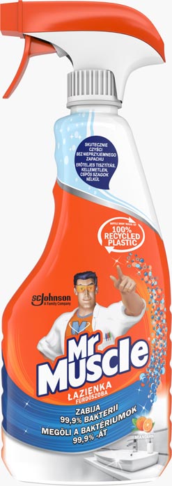 Mr Muscle® Bathroom fürdőszobai fertőtlenítő spray Mandarin illattal