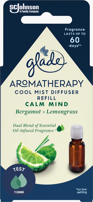 Glade® Aromatherapy Cool Mist Diffuser illóolaj párologtató készülék utántöltő -  Calm Mind