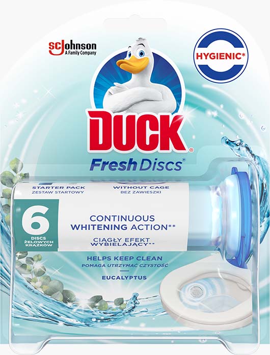 Duck® Fresh Discs® zselés WC-öblítő korong Eukaliptusz