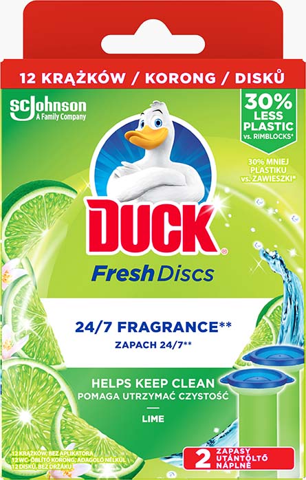 Duck® Fresh Discs® Wc-Öblítő Korong Utántöltő 2 db-os Lime