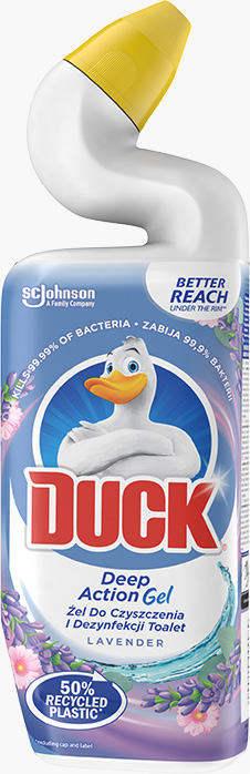 Duck® Deep Action WC-tisztító fertőtlenítő folyadék Levendula
