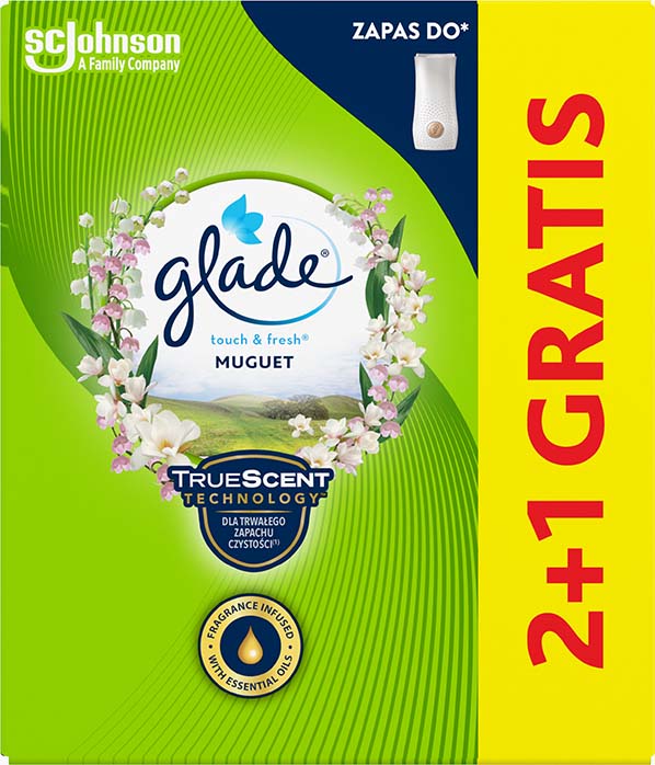 Glade® Touch & Fresh utántöltő 2+1 Gyöngyvirág