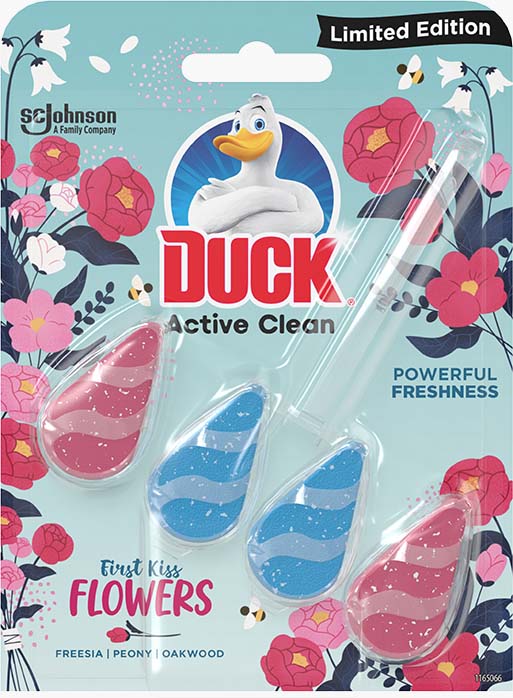 Duck® Active Clean WC-öblítő rúd First Kiss Flowers