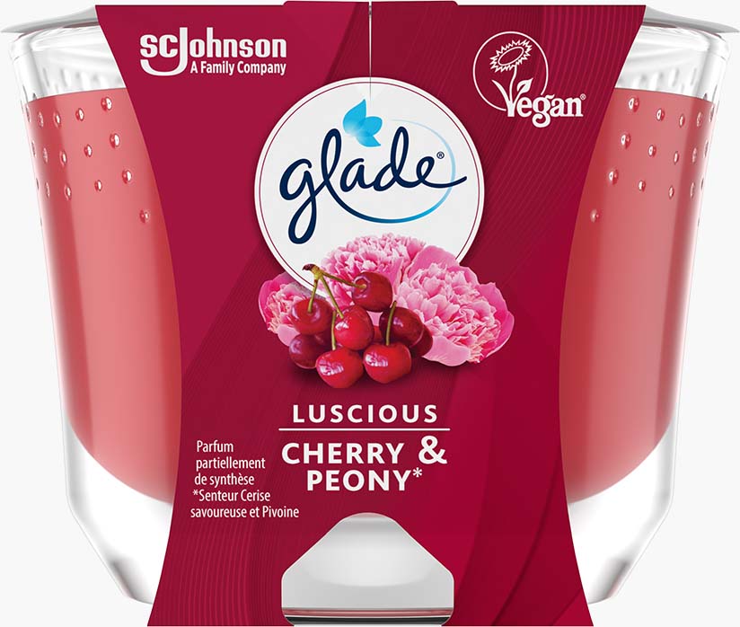Glade® óriás illatgyertya Cherry & Peony