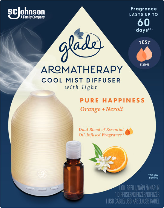 Glade® Aromatherapy Cool Mist Diffuser Pure Happiness Air Freshener