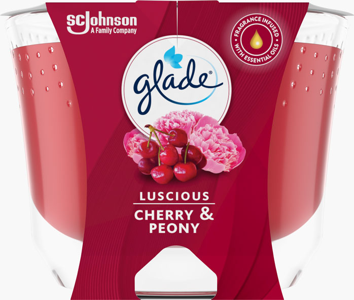 Glade® Large Candle Luscious Cherry & Peony