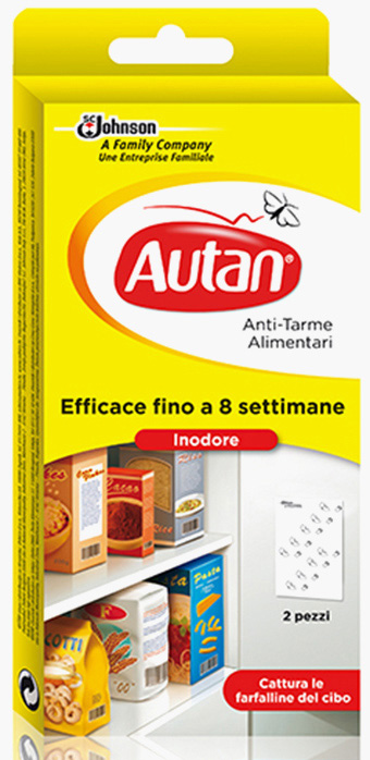 Autan Antitarme Alimentari, Confezione da 2 Fogli, Cattura le Tarme  Alimentari e le Farfalline del Cibo, Efficace fino a 8 Settimane