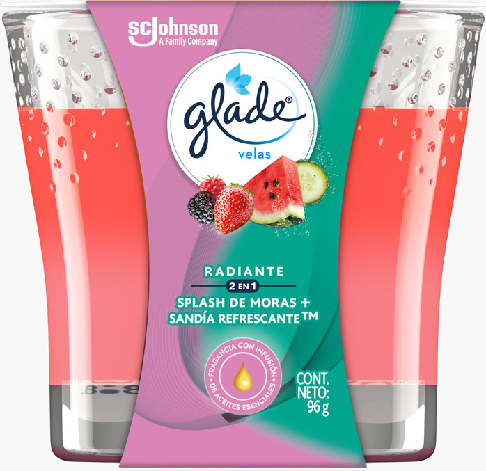 Glade® Vela Splash de Moras y Sandía Refrescante™