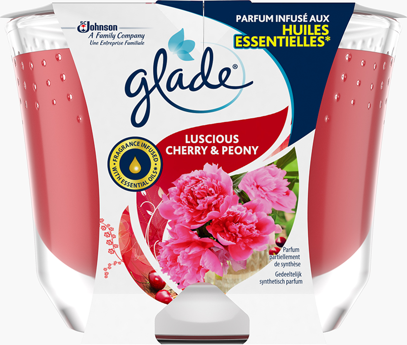 Glade® Lang Brandende Kaars - Luscious Cherry & Peony