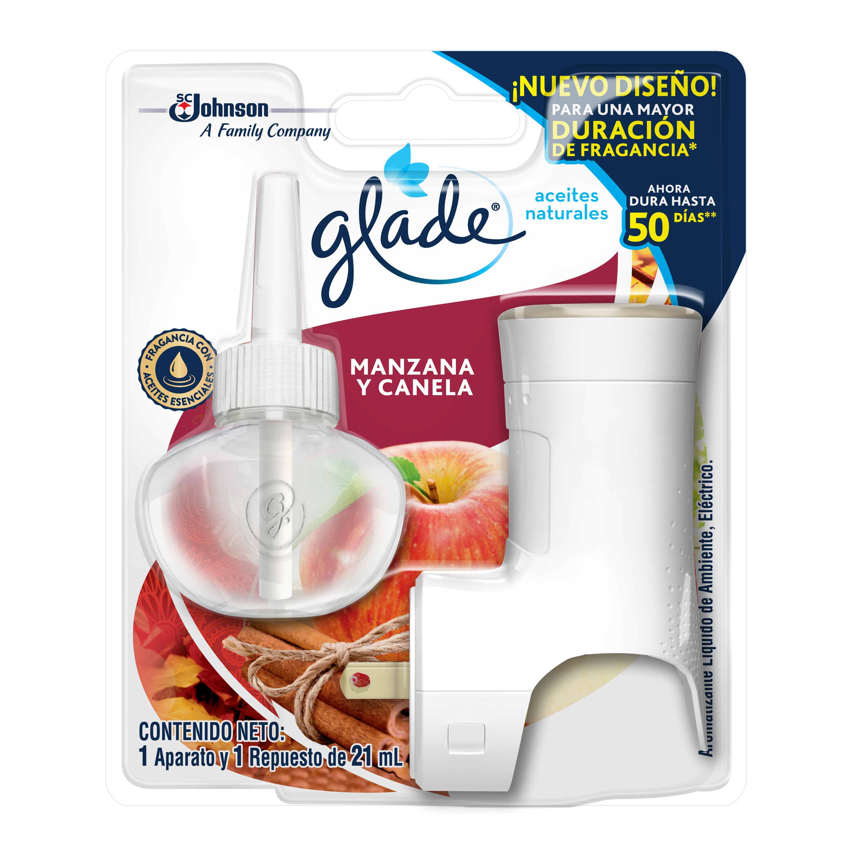 Glade® Aceites Naturales Manzana y Canela