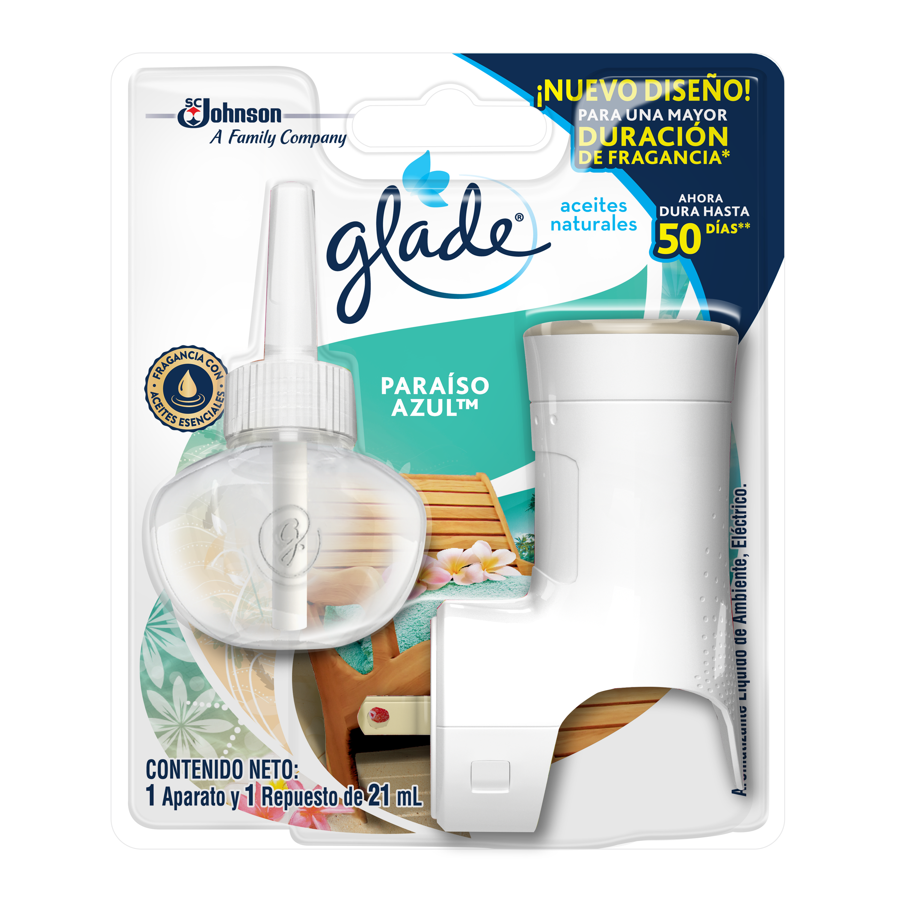 Glade® Aceites Naturales Paraíso Azul ™