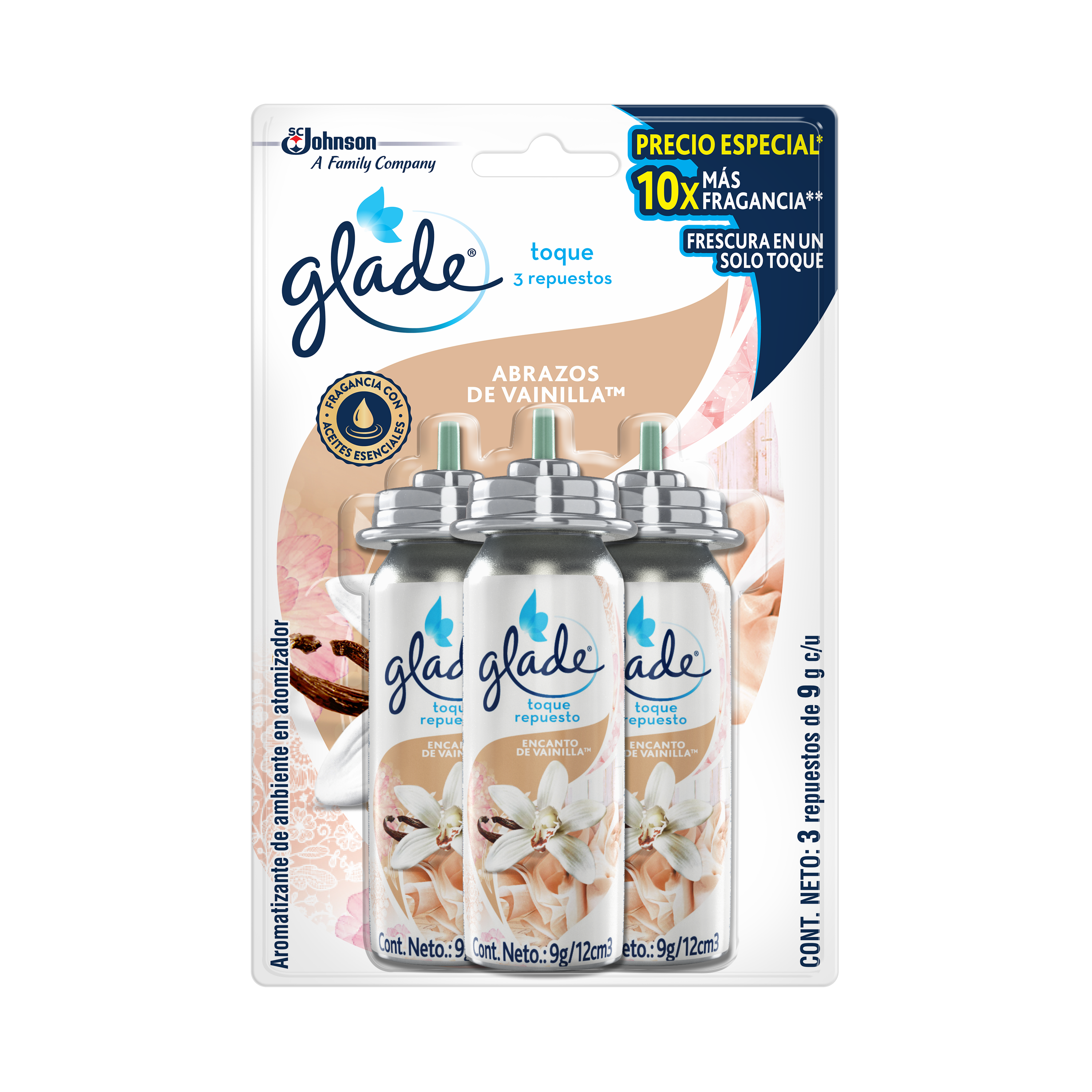 Glade Toque®  Refill Abrazos de Vainilla ™