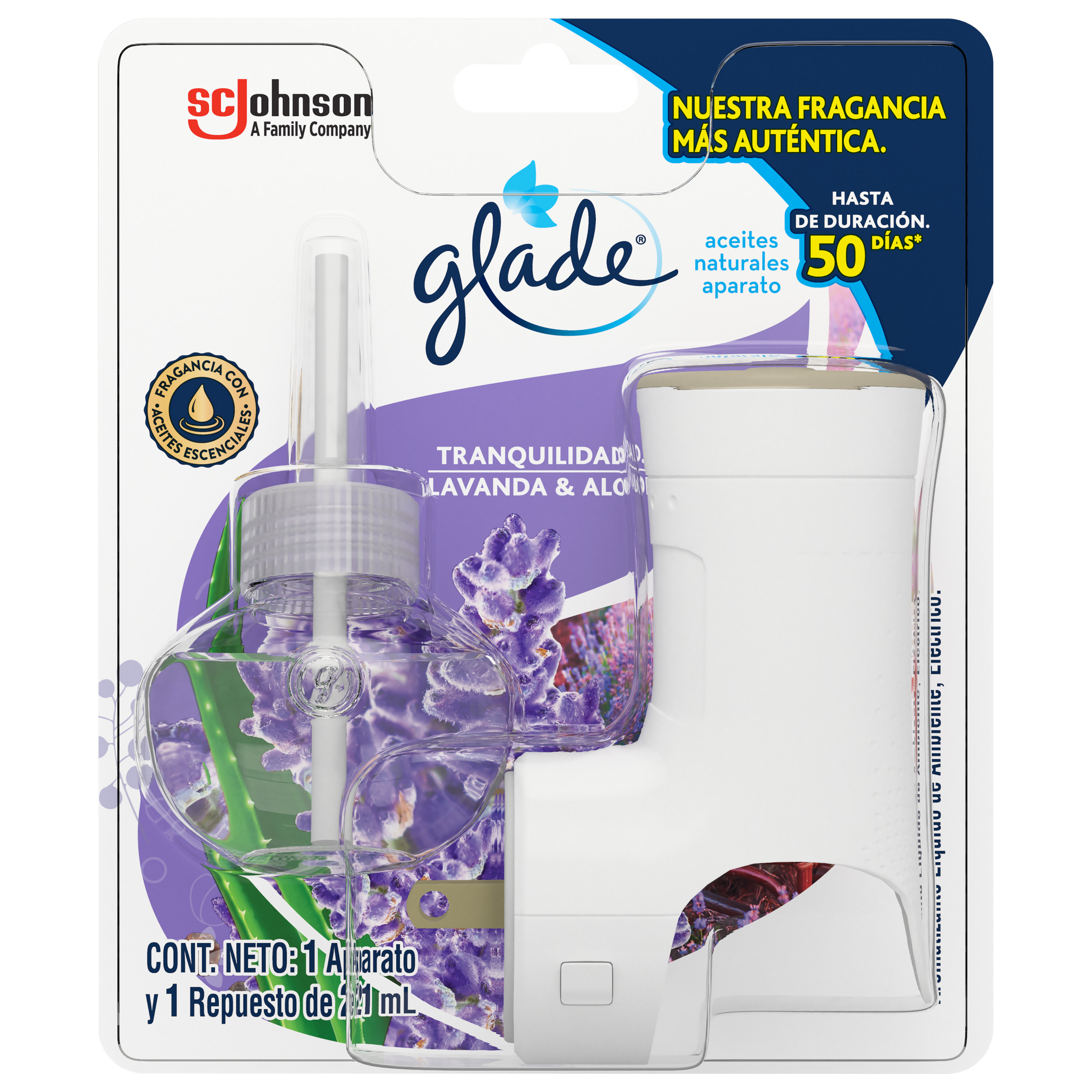 Glade® Aceites Naturales Lavanda y Aloe