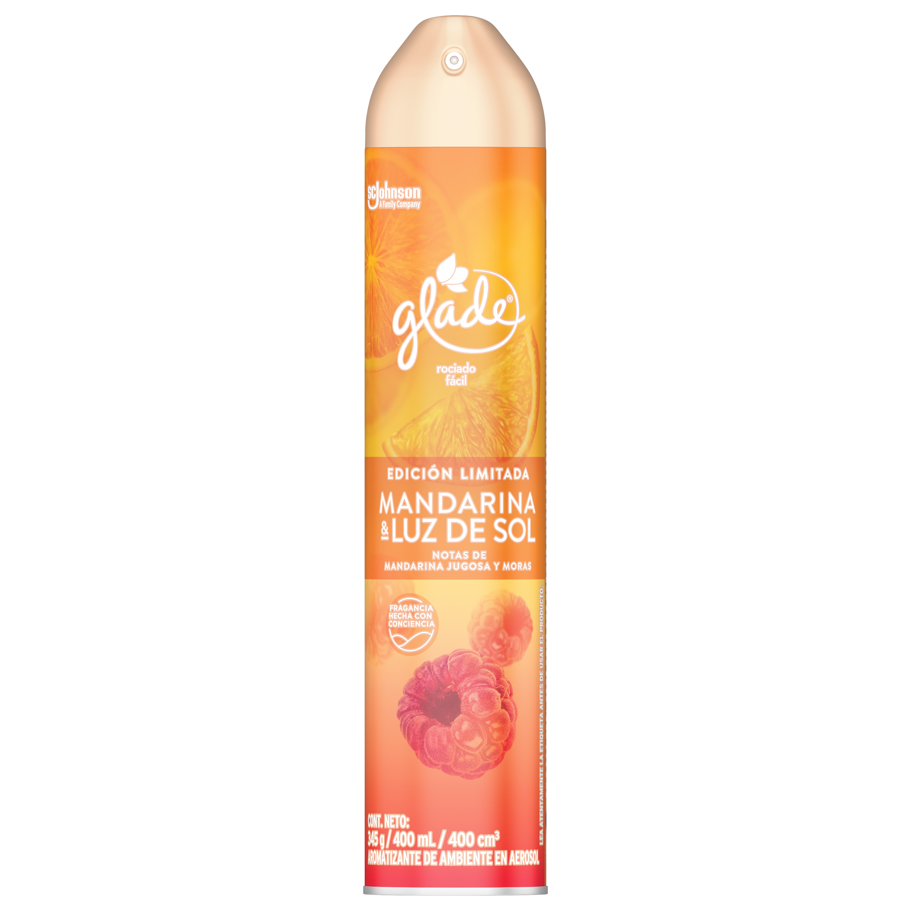 Glade® Edición Limitada Aerosol Mandarina & Luz de Sol