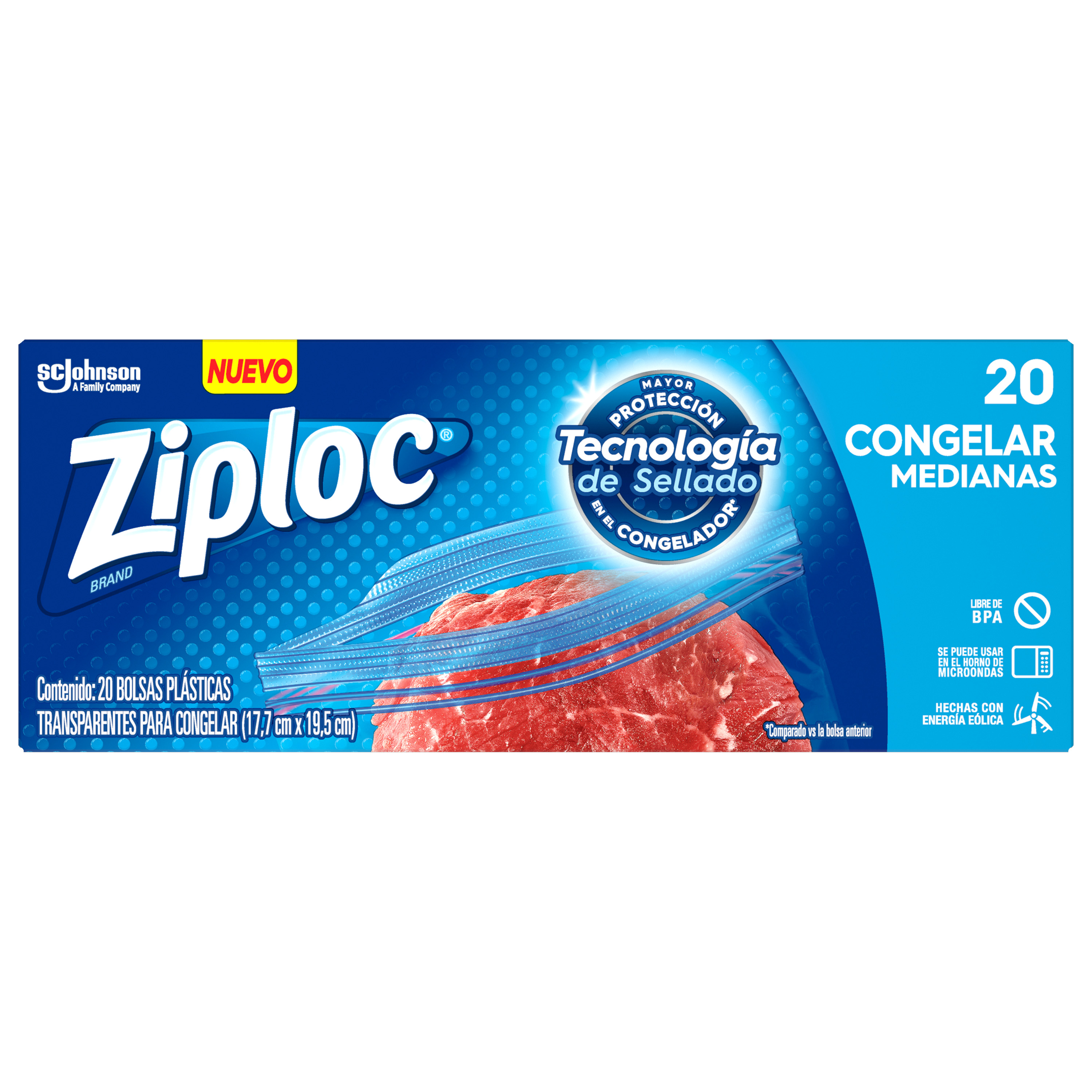 Ziploc® Reutilizable para Congelar Tamaño Grande