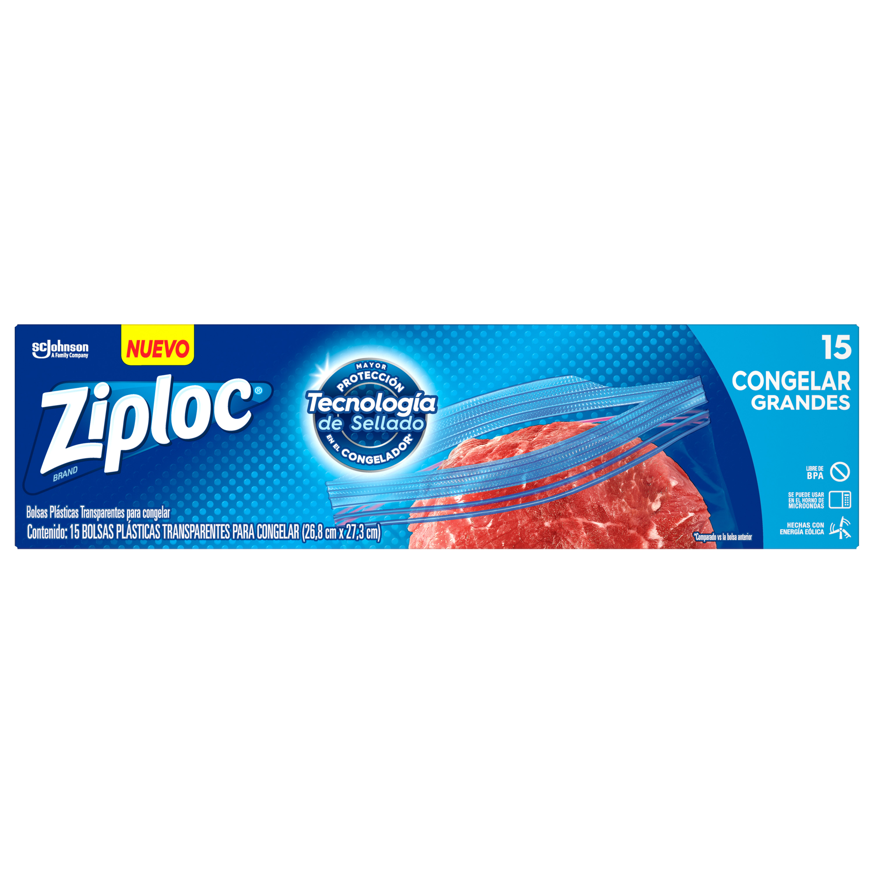 Ziploc® Reutilizable para Congelar Tamaño Mediana