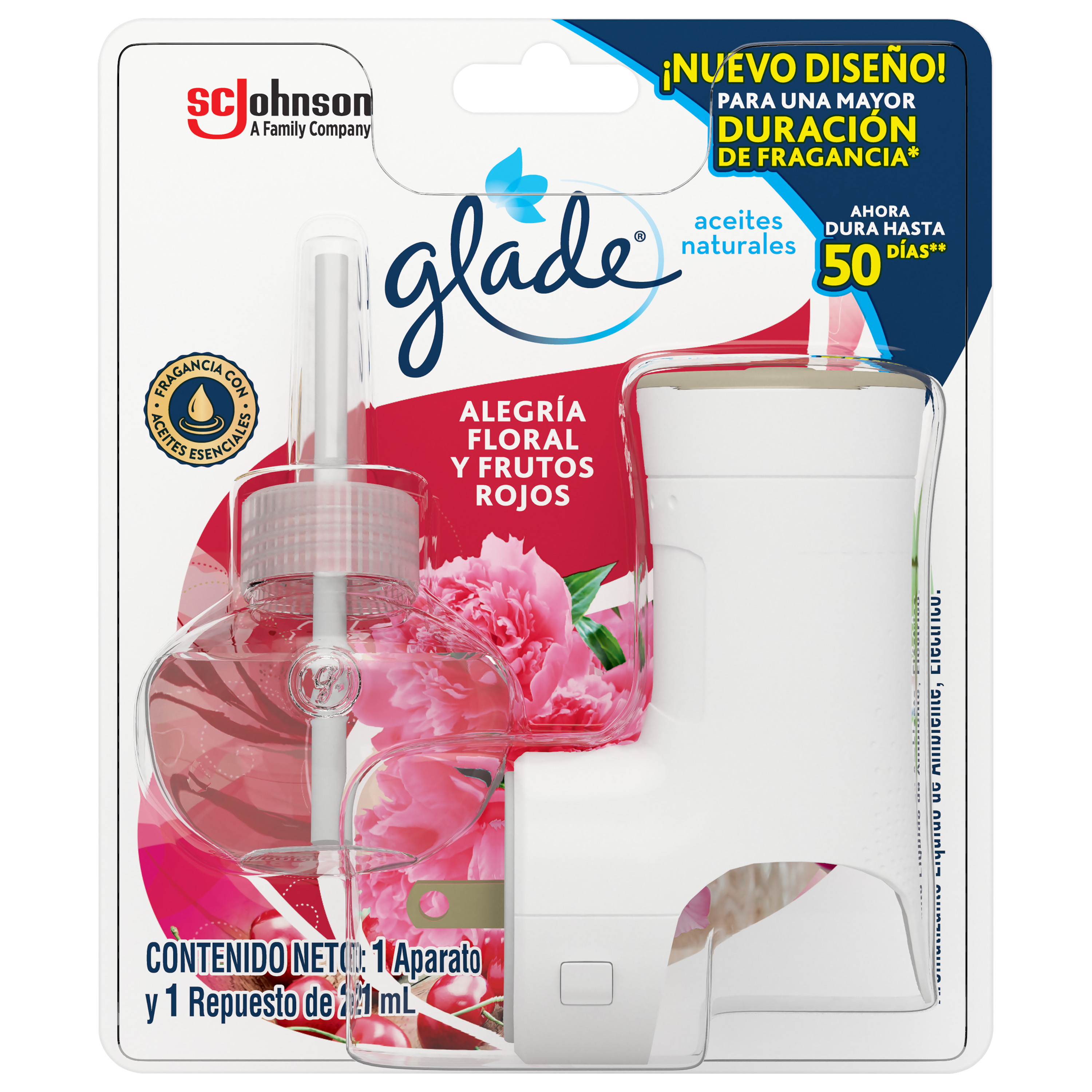 Glade® Aceites Naturales Alegría Floral y Frutos Rojos