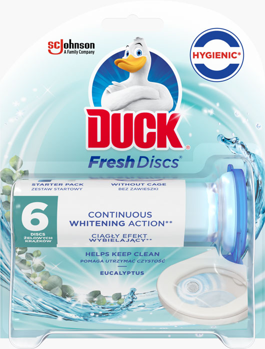 Duck® Fresh Discs® Eucalyptus™ - żelowy krążek do toalety o zapachu eukaliptusa