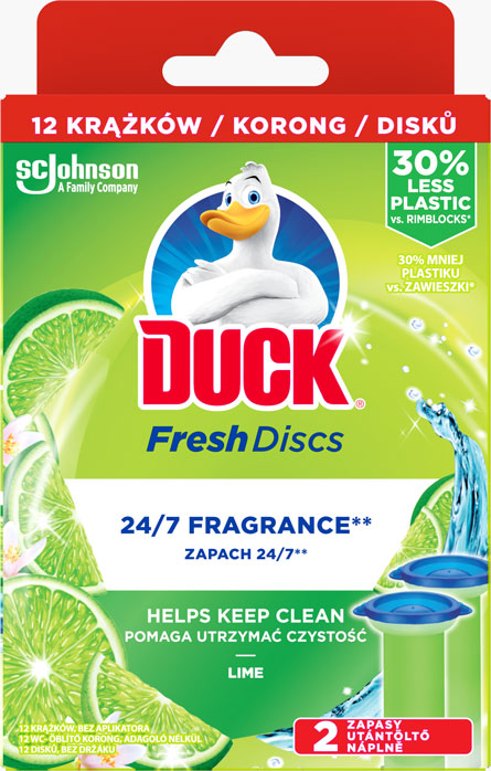 Duck® Fresh Discs® Lime - podwójny zapas do toalety o zapachu limonkowym
