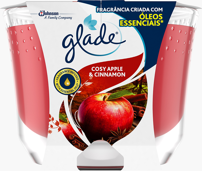 Glade® Vela Longa Duração Cosy Apple & Cinammon