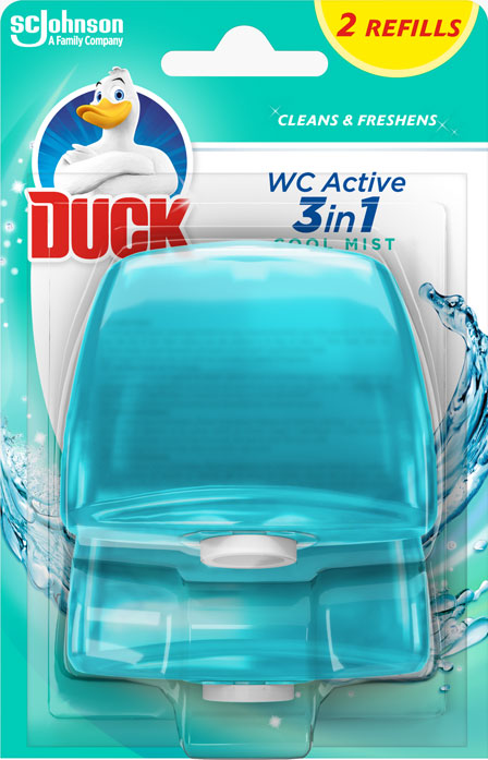 Duck® 3în 1 Rezervă lichidă dublă pentru aparat de toaletă - Cool Mist