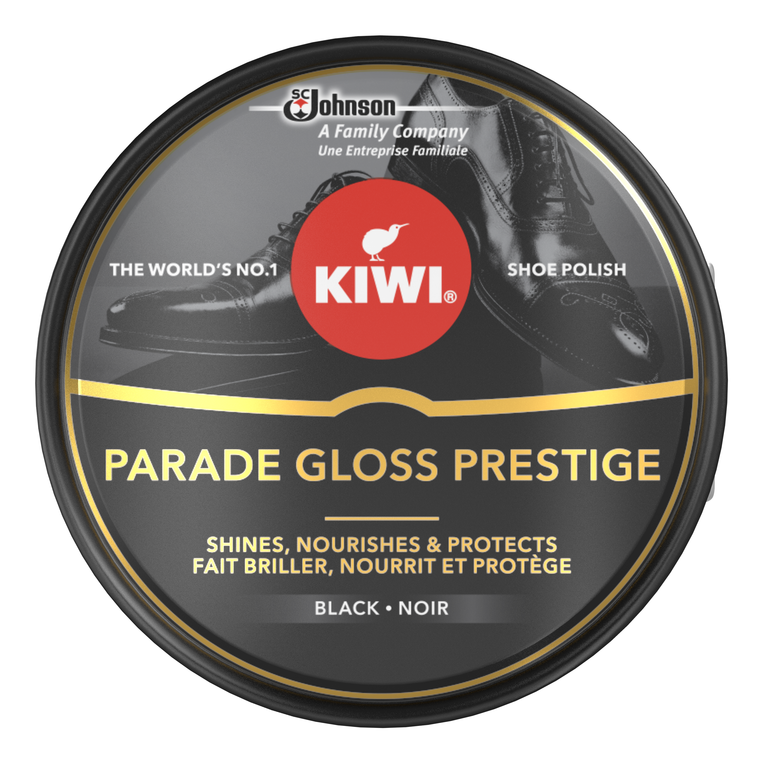 KIWI® Parade Gloss Prestige cremă pantofi neagră