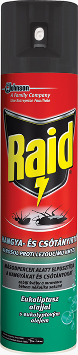 Raid® Aerosol proti lezúcemu hmyzu s eukalyptovým olejom