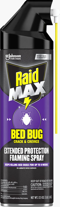 Raid® Max™ Bed Bug Crack & Crevice Extended Protection Foaming Spray