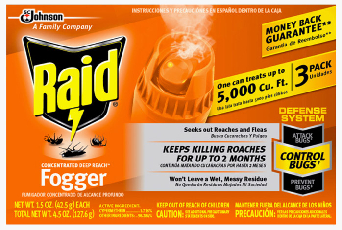 raid pesticide label