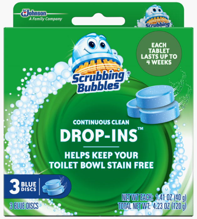 Vanish Drop-ins Toilet Cleaning Tablet w/ Scrubbing Bubbles 1.7 Oz Pack of 12 