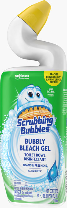 Scrubbing Bubbles® Bubbly Bleach Gel Disinfectant Toilet Bowl Cleaner - Rainshower®