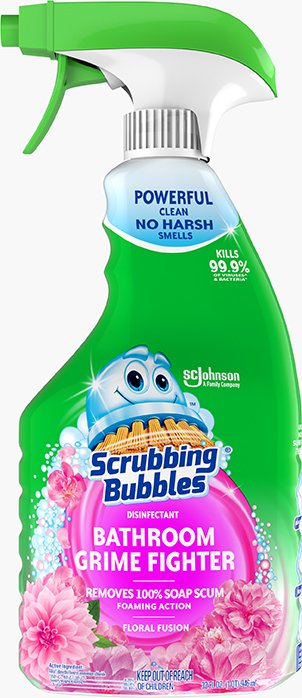 Scrubbing Bubbles® Bathroom Grime Fighter Disinfectant Spray (Floral Fusion Scent)
