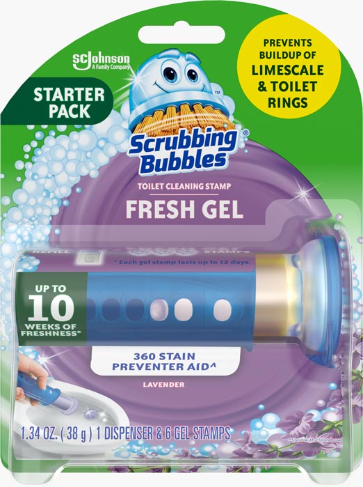 Scrubbing Bubbles® Fresh Gel Toilet Cleaning Stamp (Lavender Scent)