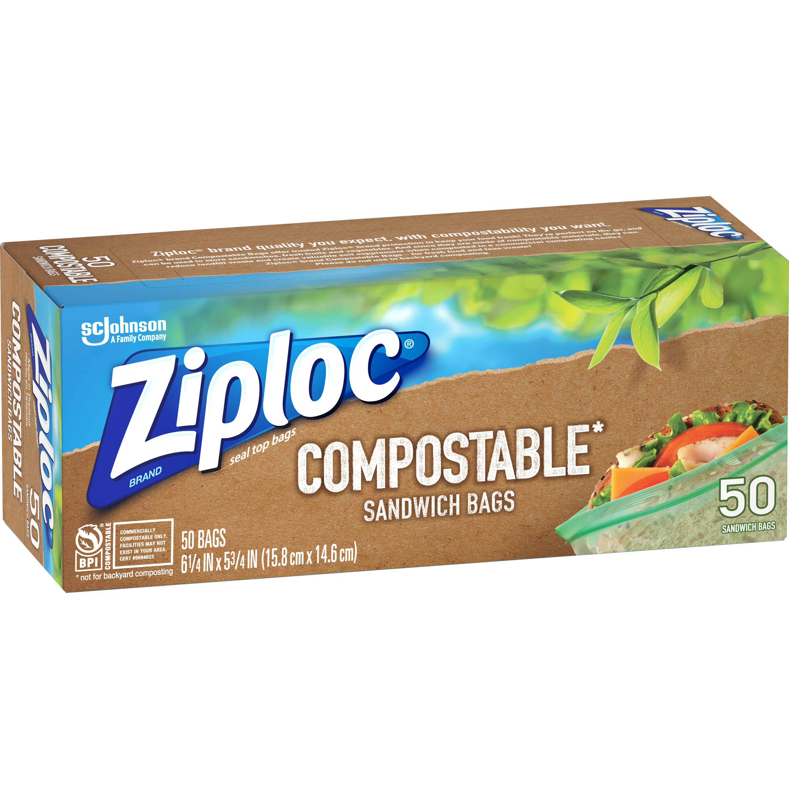 Ziploc® Brand Compostable Sandwich Bags