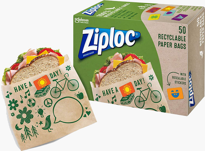 Ziploc® Brand Recyclable Paper Sandwich Bags