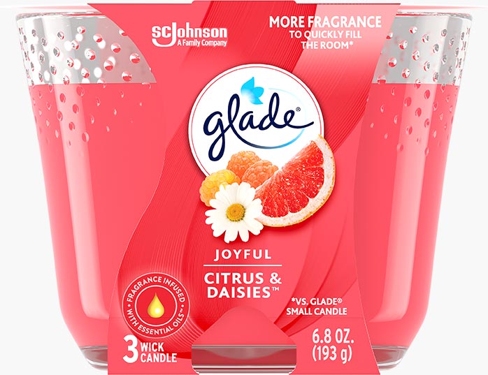 Glade® Joyful Citrus & Daisies™ 3-Wick Candle