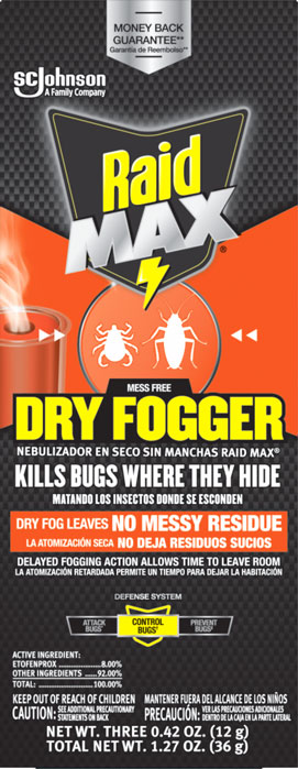 Raid® Max™  Dry Fogger
